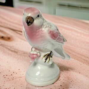 Gerold Porcelain Parakeet Antique Bavarian Germany 3.5 Inches